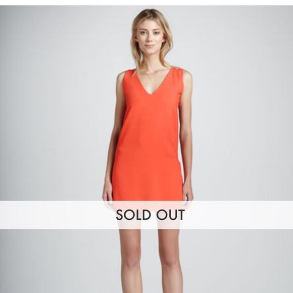 ROBERT RODREIGUEZ Womens 2 Orange V-Neck Keyhole Sleeveless Illusion Mini Dress - Picture 2 of 8